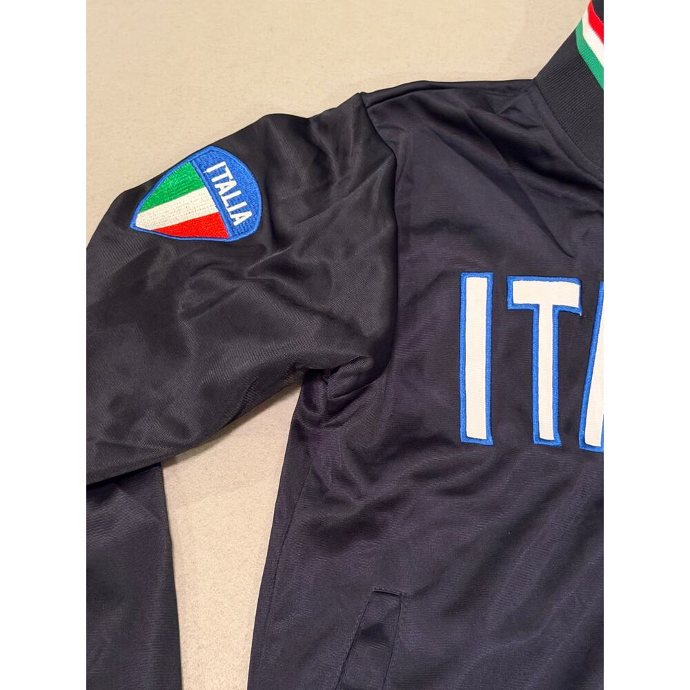 Infinity Italia Italy Youth Track Jacket Size 7/8 Black Embroidered - Picture 2 of 6